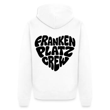 Frankenplatz Crew - Unisex Premium Bio Zip Hoodie - Weiß - Hinten - Thijin (182cm)