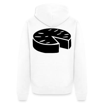 T-Shirt Humor Käse Camembert lustiges Geschenk - Unisex Premium Bio Zip Hoodie - Weiß - Hinten - Thijin (182cm)