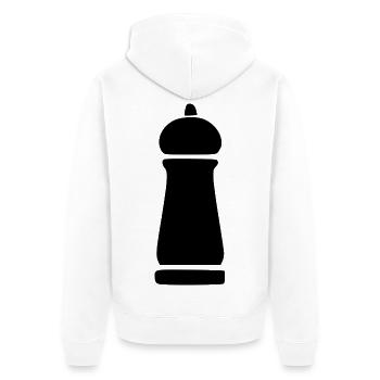 Gewürzmühle Gewürze Geschenk Koch Weihnachten  - Unisex Premium Bio Zip Hoodie - Weiß - Hinten - Thijin (182cm)