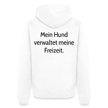 Hunde Spruch - Unisex Premium Bio Zip Hoodie - Weiß - Hinten - Thijin (182cm)