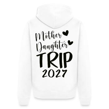 Mother Daughter Trip 2027 Travel - Unisex Premium Bio Zip Hoodie - Weiß - Hinten - Thijin (182cm)