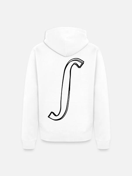 Integralzeichen handgezeichnet - Unisex Premium Bio Zip Hoodie - Weiß