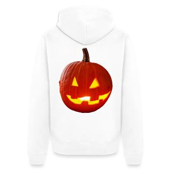 Dynia_SpokoLoko - Unisex Premium Bio Zip Hoodie - Weiß - Hinten - Thijin (182cm)