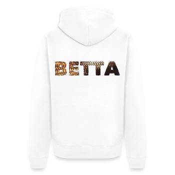Betta copper smaragdina guitar - Unisex Premium Bio Zip Hoodie - Weiß - Hinten - Thijin (182cm)