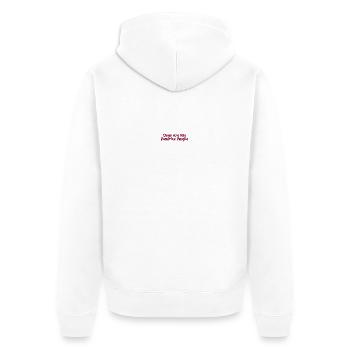 Dogs Are My Favorite People bestickt - Unisex Premium Bio Zip Hoodie - Weiß - Hinten - Thijin (182cm)