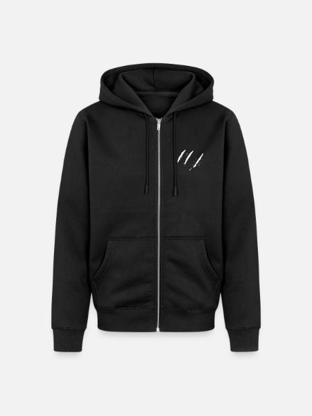 White Lines - Unisex Premium Bio Zip Hoodie - Schwarz