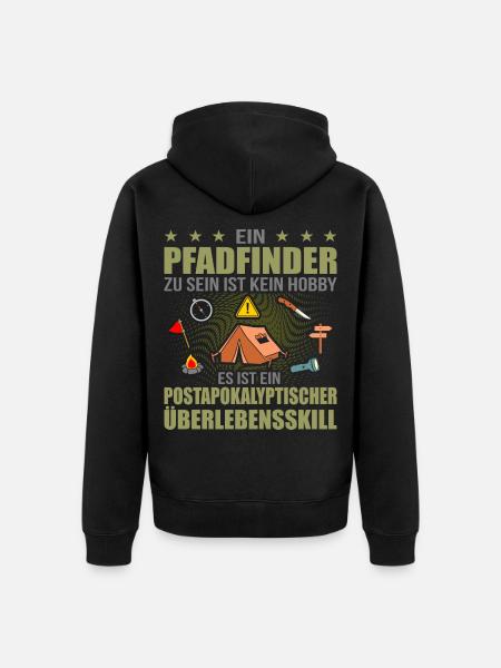 Ein Pfadfinder Sein Ist Kein Hobby Pfadi Spruch Lu - Unisex Premium Bio Zip Hoodie - Schwarz
