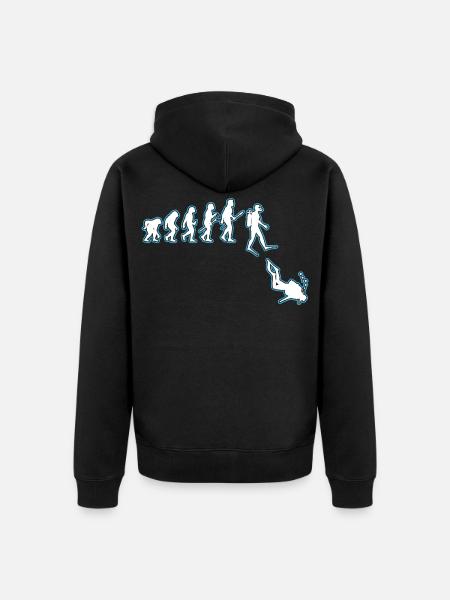 Taucher Evolution - Unisex Premium Bio Zip Hoodie - Schwarz