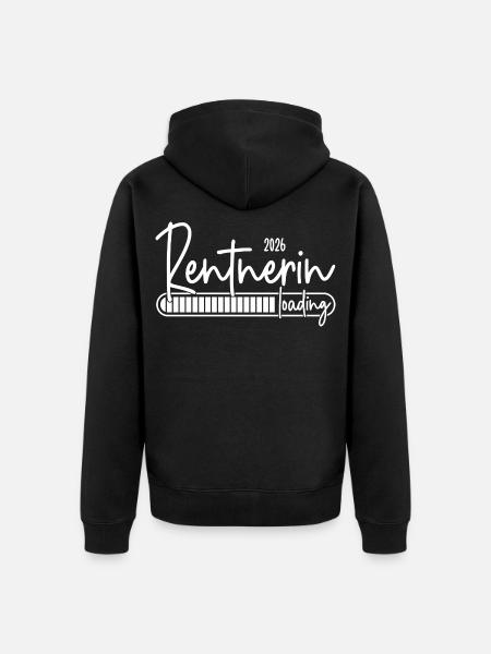 Rentnerin 2026 Loading - Unisex Premium Bio Zip Hoodie - Schwarz