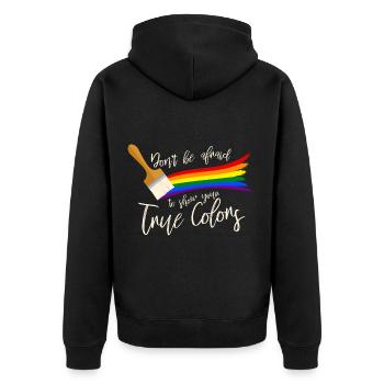 Gay Pride - Veste à capuche bio Premium Unisexe - noir - Dos - Nico (187cm)