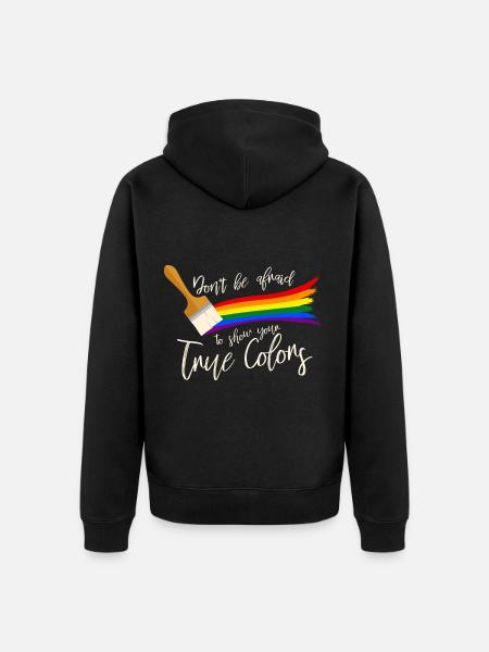 Gay Pride - Unisex Premium Organic Zip Hoodie - black
