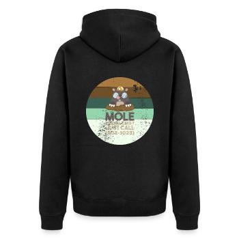 Maulwurf Maulwürfe Chemie - Unisex Premium Bio Zip Hoodie - Schwarz - Hinten - Nico (187cm)