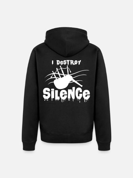 Dudelsack - Unisex Premium Bio Zip Hoodie - Schwarz