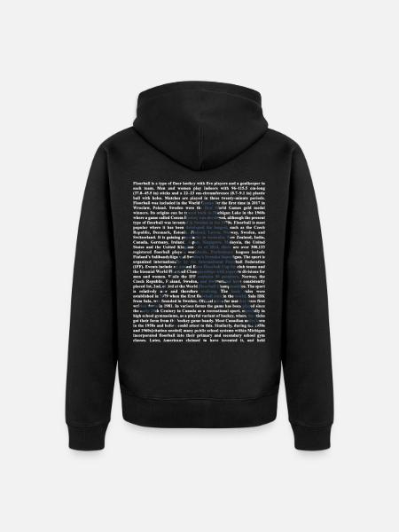 Blitzschneller Unihockey Torhüter - Unisex Premium Bio Zip Hoodie - Schwarz