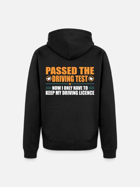 Driving Test Driving Licence - Unisex Premium Bio Zip Hoodie - Schwarz