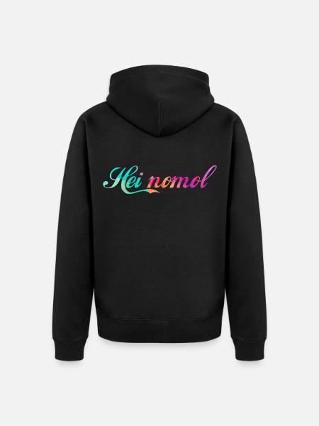 Hei nomol color - Unisex Premium Bio Zip Hoodie - Schwarz