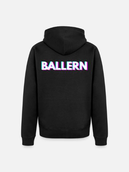 Ballern Techno Rave Raver - Unisex Premium Bio Zip Hoodie - Schwarz