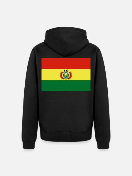 Bolivien - Unisex Premium Bio Zip Hoodie - Schwarz
