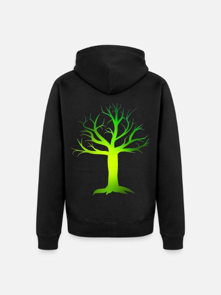 Neonbaum Gradientgrafik - Unisex Premium Bio Zip Hoodie - Schwarz