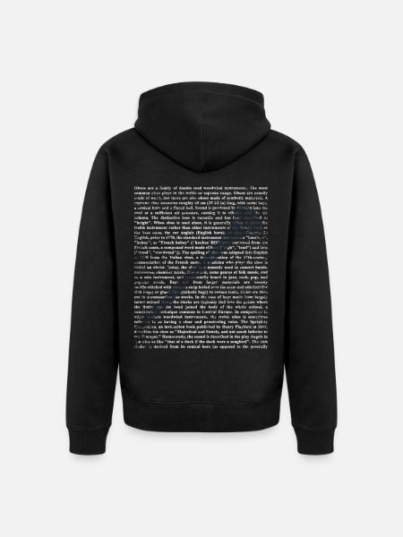 Swingende Klarinette Holzbläser - Unisex Premium Bio Zip Hoodie - Schwarz