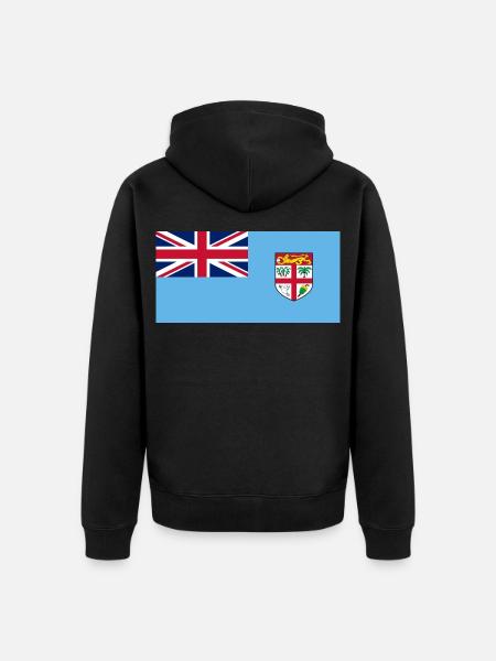 Fidschi - Unisex Premium Bio Zip Hoodie - Schwarz
