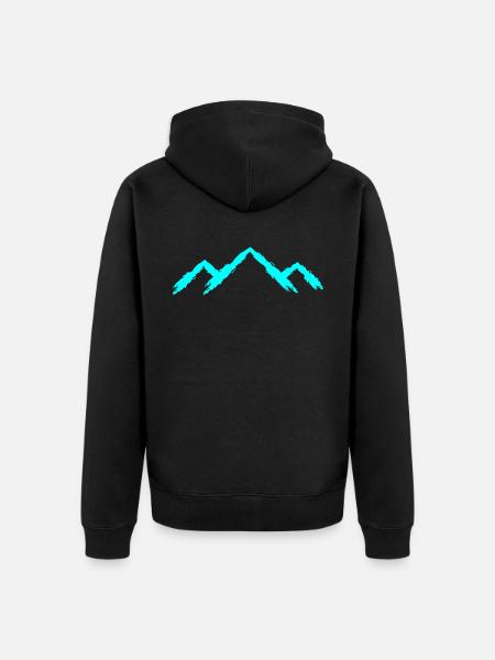 Berg Bergsteigen - Unisex Premium Bio Zip Hoodie - Schwarz