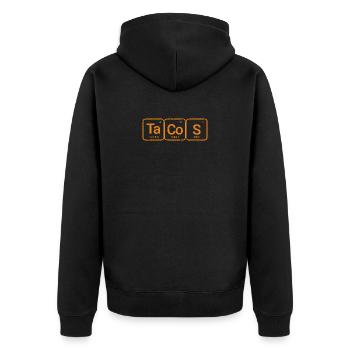 Tacos - Unisex Premium Bio Zip Hoodie - Schwarz - Hinten - Nico (187cm)
