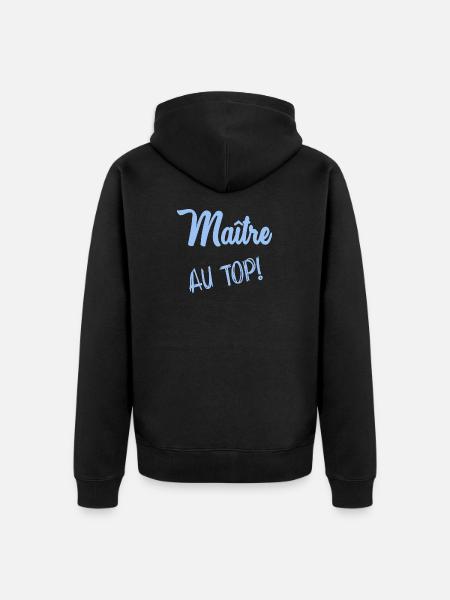 MASTER. MASTER - Unisex Premium Organic Zip Hoodie - black
