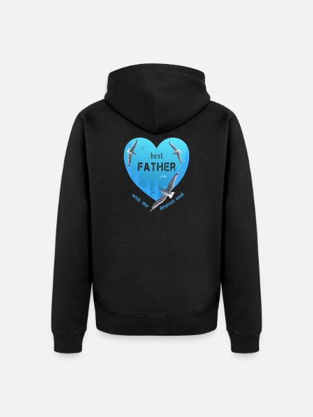 best father - Unisex Premium Bio Zip Hoodie - Schwarz