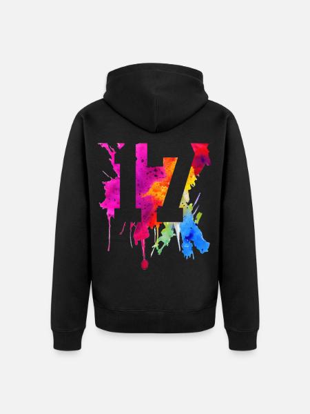 17 YEARS 17TH BIRTHDAY - Unisex Premium Organic Zip Hoodie - black