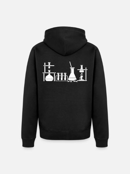 Chemiker - Unisex Premium Bio Zip Hoodie - Schwarz