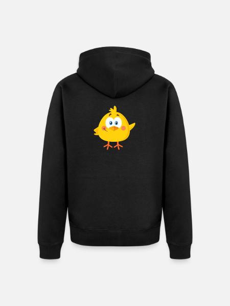 Little chick - Unisex Premium Organic Zip Hoodie - black