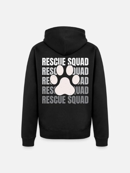 Rettungstrupp Tierretter Tierrechte Aktivist - Unisex Premium Bio Zip Hoodie - Schwarz