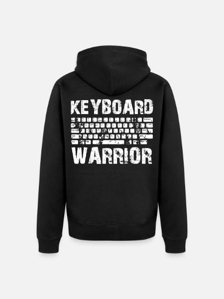 Keyboard Warrior - Unisex Premium Bio Zip Hoodie - Schwarz