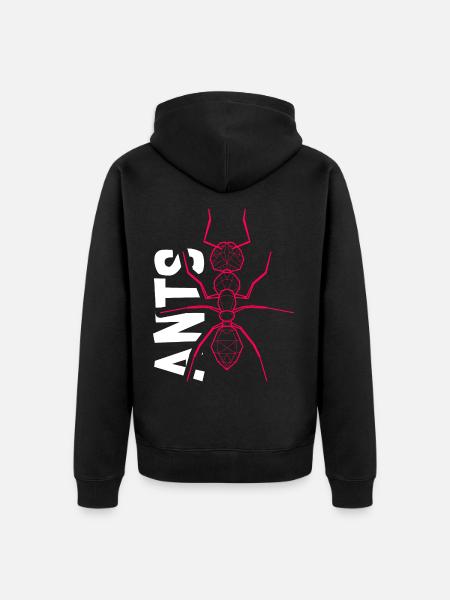 Winzige Ameise Insektenkolonie - Unisex Premium Bio Zip Hoodie - Schwarz