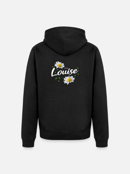 Louise - Unisex Premium Bio Zip Hoodie - Schwarz