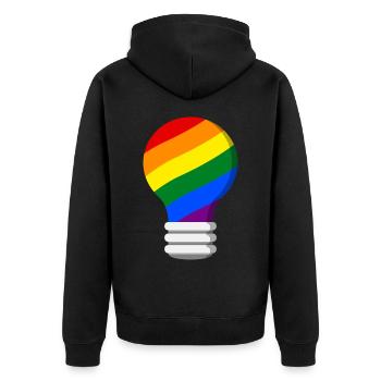Gay Pride - Veste à capuche bio Premium Unisexe - noir - Dos - Nico (187cm)