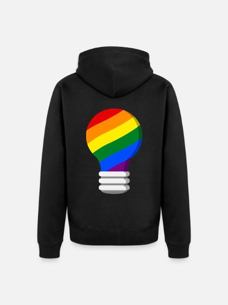 Gay Pride - Unisex Premium Organic Zip Hoodie - black
