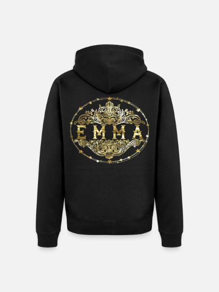 Emma - Unisex Premium Bio Zip Hoodie - Schwarz