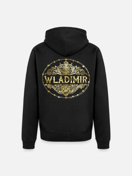 Wladimir - Unisex Premium Bio Zip Hoodie - Schwarz