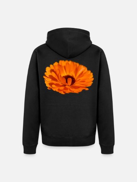 Ringelblume - Unisex Premium Bio Zip Hoodie - Schwarz