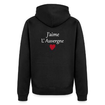J'aime l'auvergne - Veste à capuche bio Premium Unisexe - noir - Dos - Nico (187cm)