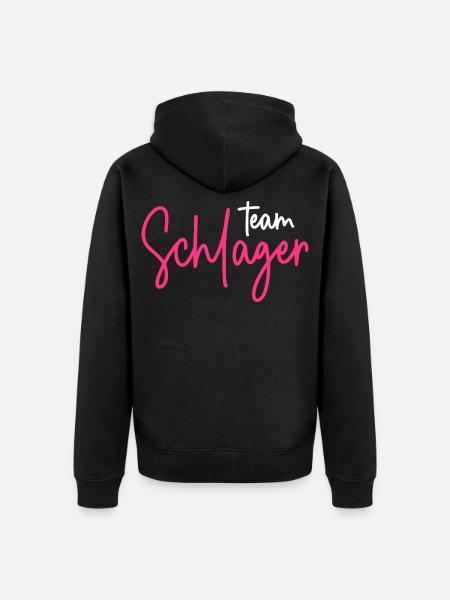 Team Schlager - Unisex Premium Bio Zip Hoodie - Schwarz