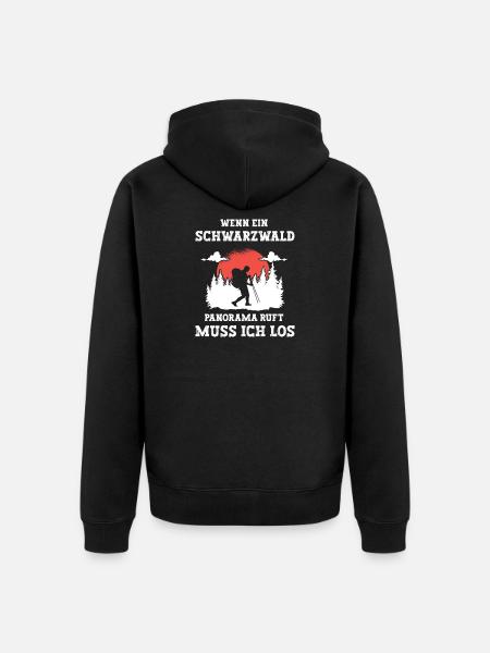 Schwarzwald Wandern Schwarzwälder - Unisex Premium Bio Zip Hoodie - Schwarz