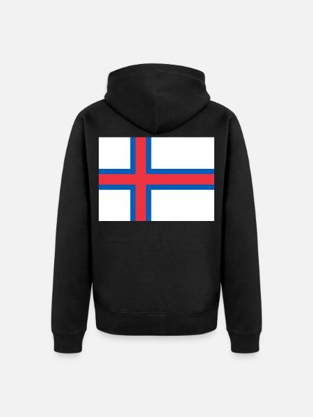 Färöer Inseln - Unisex Premium Bio Zip Hoodie - Schwarz