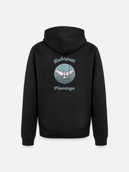 Ruhrpott Flamingo - Unisex Premium Bio Zip Hoodie - Schwarz