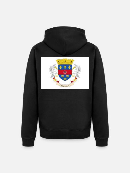 Saint Barthélemy - Unisex Premium Bio Zip Hoodie - Schwarz