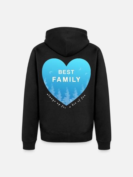 beste family - Unisex Premium Bio Zip Hoodie - Schwarz