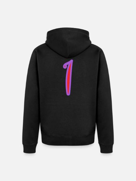 1 - Unisex Premium Organic Zip Hoodie - black