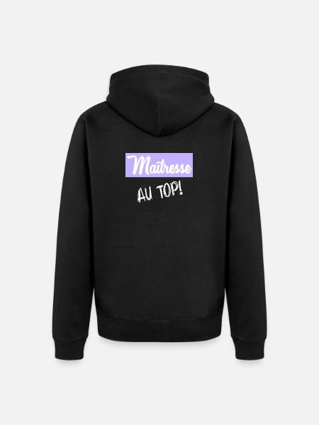 mistress - Unisex Premium Organic Zip Hoodie - black